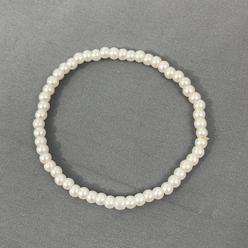 Faux Pearl Stretch Bracelet Child Size